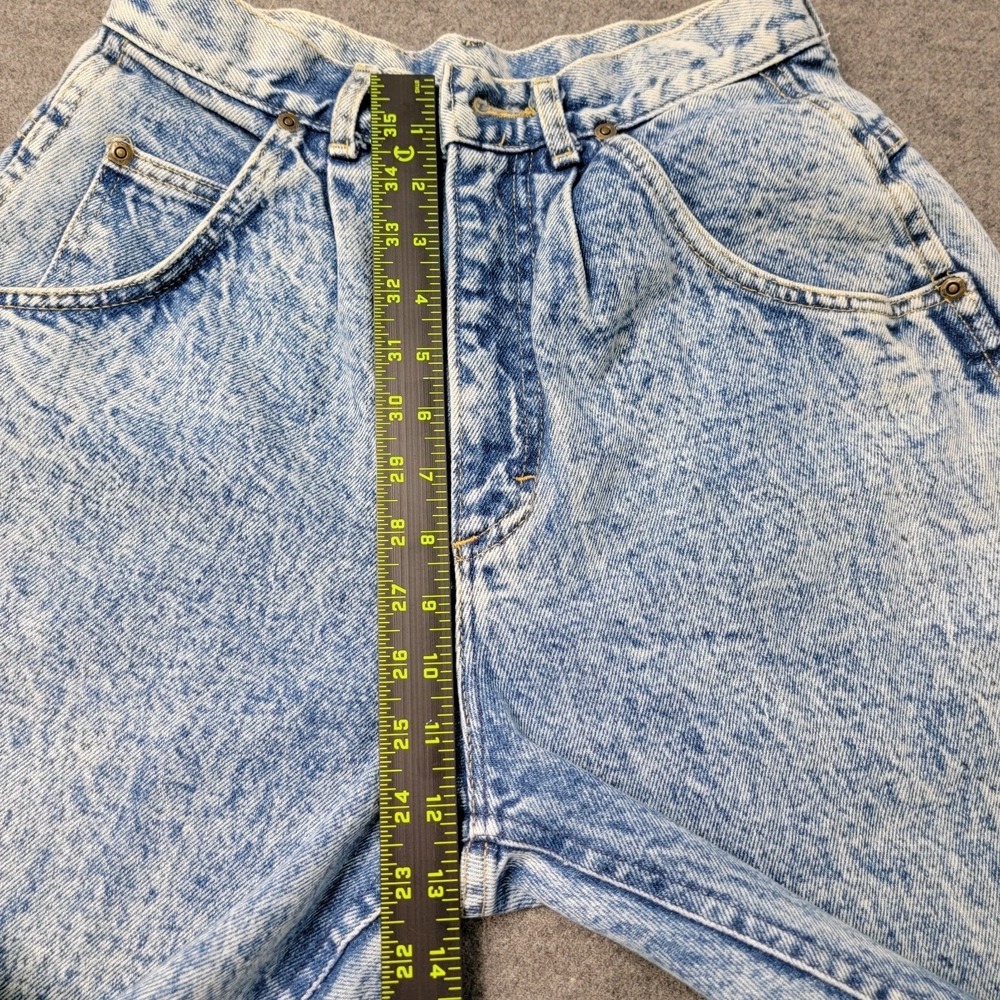 Lee Jeans Womens Sz 8 Med Vtg 80s Acid Wash High Waist Mom Skyriders USA Denim - Picture 5 of 12